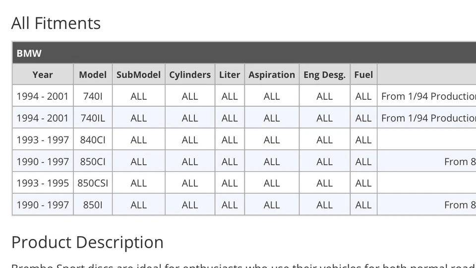 Brembo  Rear Drilled Rotors Pair  BMW 35158 33s50010 New In Box 740 840 850 - Image 3 of 4