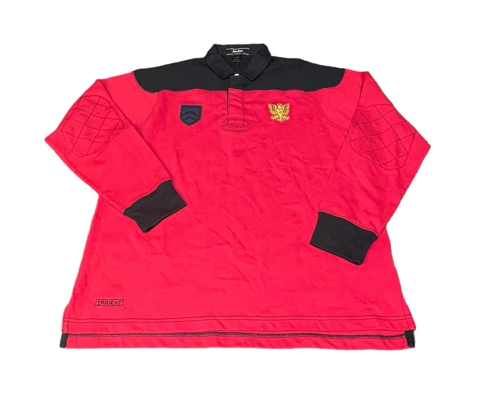 NEIMAN MARCUS Exclusivo Rugby Manga Larga Polo Coderas Para Hombres Talla Grande Foto 2 de 4