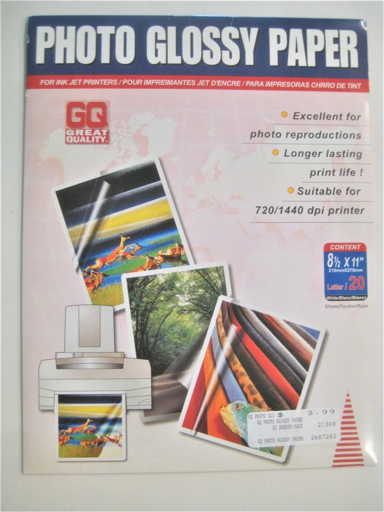 238 Sheet Glossy Photo Printer Paper Assortment w Envelopes, FREE SHIPPING