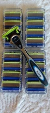 16 Schick Hydro 5 Razor Blades Sensetive Cartridges + 1 Metal Hydro 5 Razor New 