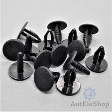 15x Befestigung Klips Halter 5mm Verkleidung Clips Schwarz