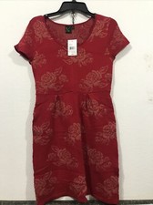 T/O Womens  Short Sleeve Stretch Dress Size Small Red (TW-683)