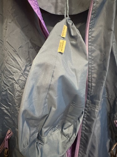 VTG 80S/90S Blue Purple Nylon EMS Eastern Mountain Sport Windbreaker Jacket L - Picture 8 of 14