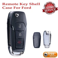 2 Remote Flip Car Key Shell Case Fob Cover for Ford F-150 2015 2016 2017 2018 19