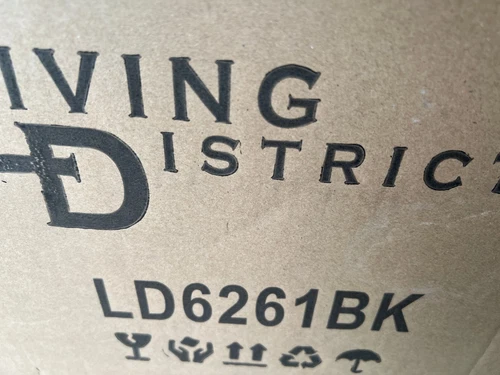 Living District LD6261BK Lyle Single Light 11" W Pendant w/Frosted Glass,Black - Picture 3 of 3