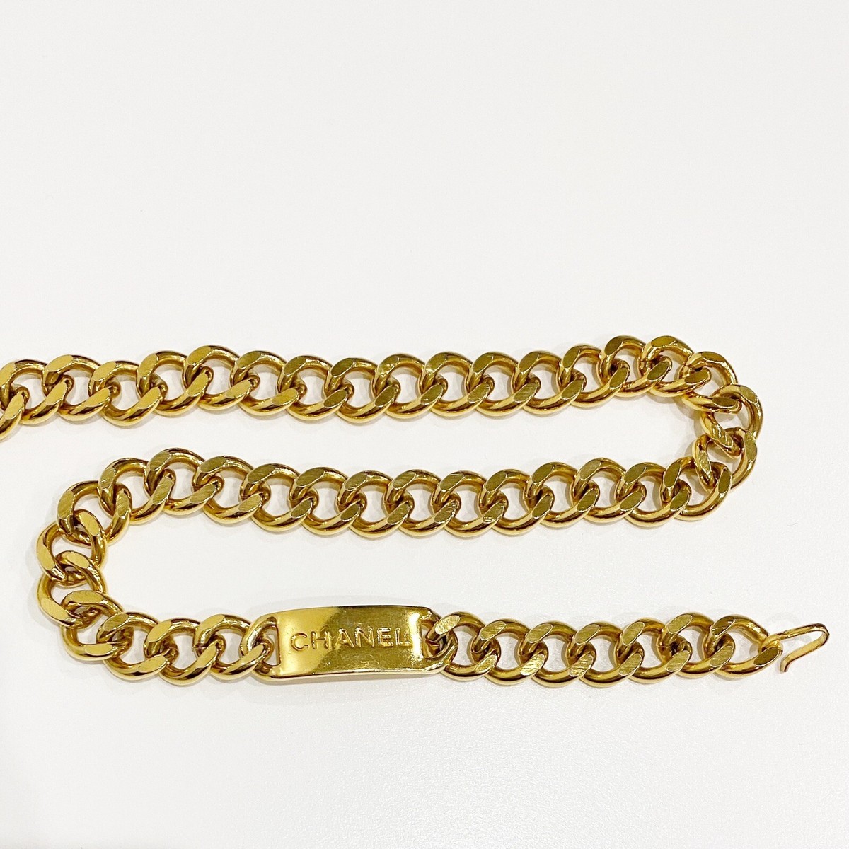 【Chanel】シャネル★chocker★チョッカー★ゴールド★CCマーク CHANEL ID Logo 24k Flash Plated Gold Choker Necklace UNISEX