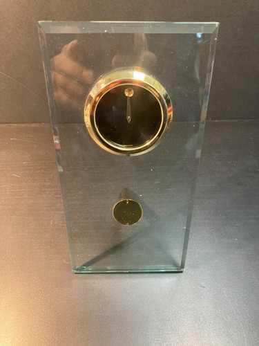Movado Museum Zifferblatt Gold Schreibtisch Ständer Uhr Japan Uhrwerk 8"" x 4"" getestet - Bild 3 von 24