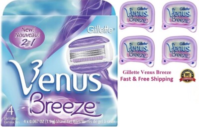 4 Gillette Venus Comfort glide Freesia Razor Blades Refill Cartridge fit Embrace