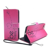 Schutz HüLle FüR Zte Blade V6 Be Happy Pink Tasche Case Cover + 1 Panzer Schutz
