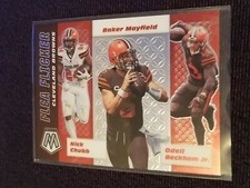 Flea Flicker Cleveland Browns Chubb Mayfield Beckham Panini Mosaic NFL No. FF4
