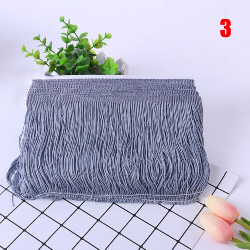 10 Yards 15CM Chainette Long Tassel Fringe Lace Trim Ribbon Sew Latin Dress DIY - Picture 7 of 67