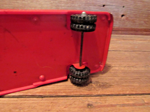 Vintage RARE Marx Hard Plastic Red Farm Livestock Cattle Semi Truck & Trailer - 第 17/22 張圖片