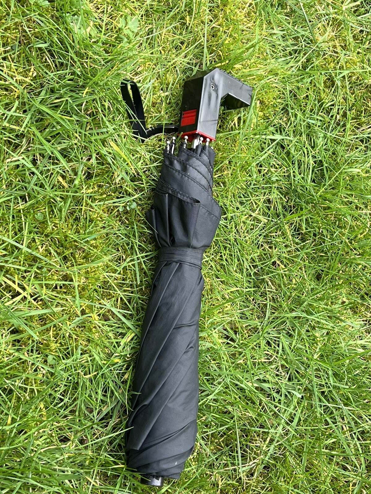 Small Size Automatic Black 80s BHS Umbrella Daily Work School Wet