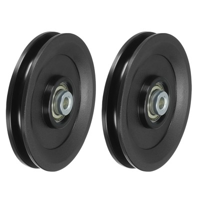 Universal Bearing Pulley Wheel 115mm/4.5'', 2pcs Nylon Bearing Pulley Wheel
