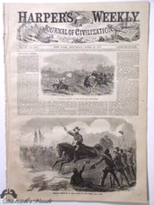 Original Harpers Weekly Civil War Sheridan Five Forks, Richmond