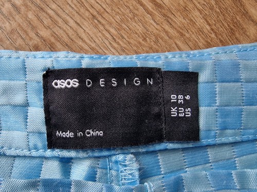 Asos Design Womens Blue Patter Trousers Uk Size 10 New - Picture 6 of 7