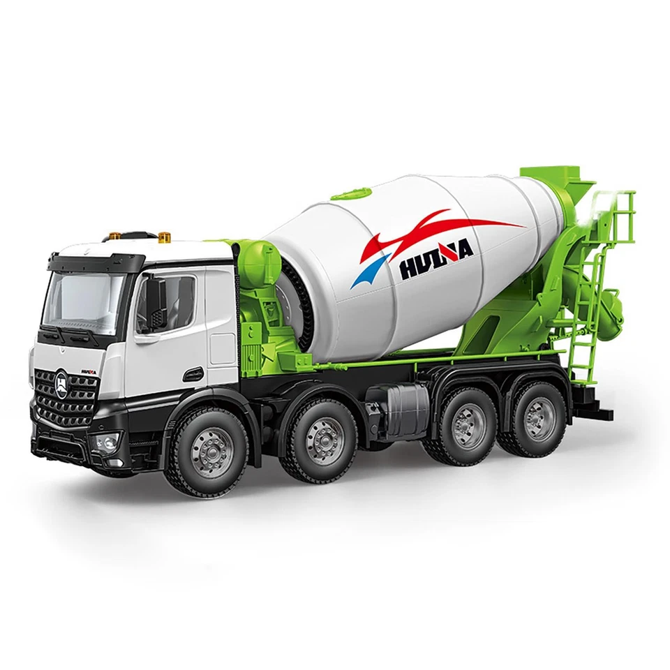 Huina 1537 Metal 1/14 RC Mixer Truck RTR Toys 12CH Radio Battery Light Sound - Image 3 of 4