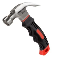 8oz Mini Claw Hammer Fiberglass with Comfort Grip Handle Tool for Home Repair