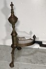 18th-19th Century ￼Federal Solid Brass Chippendale Andirons Ball & Claw Feet Urn — photo 2