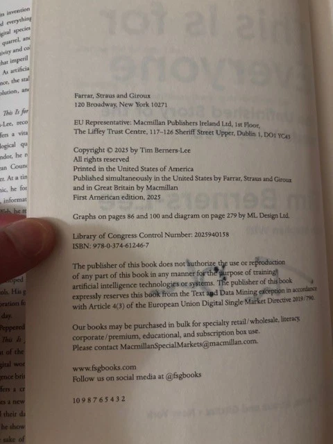 This Is for Everyone: The Unfinished Story of the World Web HC 2025 Signed NEW - Image 4 of 4