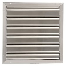 Dayton 24 in 27"H-W 5.75"L Alu Wall Exhaust Shutter, 24-1/2 in x 24-1/2 in,