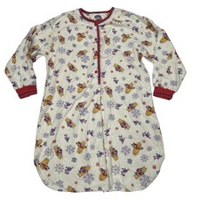 VTG 1998 Winnie the Pooh Nightshirt Long Sleeve Pooh Piglet Women's Sz. Medium