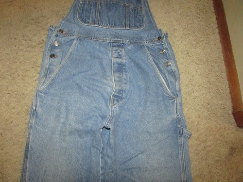 Men's Vintage 90's Doc Dr. Martens Denim Bibs Bib Overalls Medium USA Grunge - Picture 3 of 16