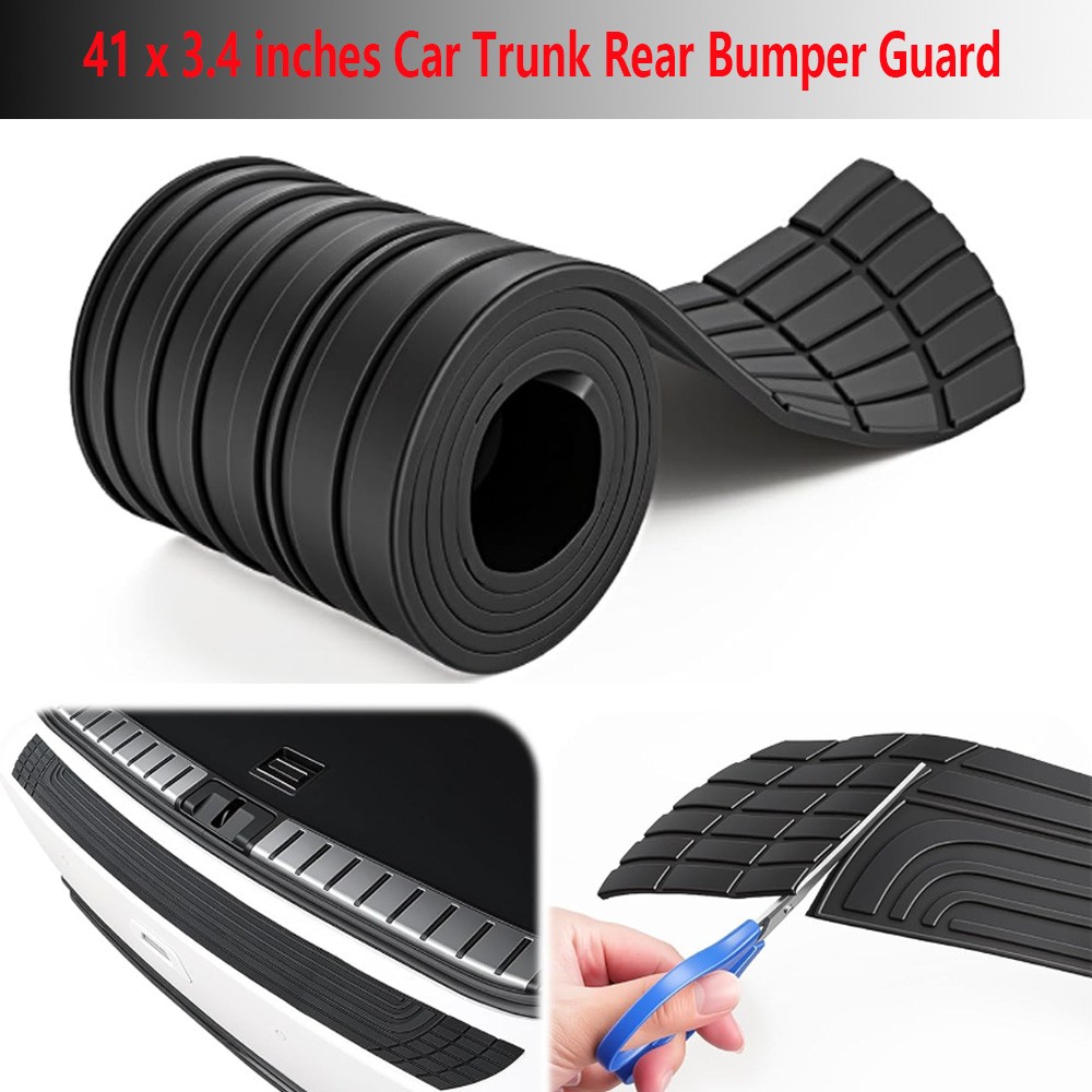 For Toyota Accessories Car Rubber Rear Bumper Guard Anti-Scratch Protector Cover