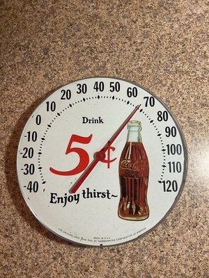 Vintage Coke Thermometer.