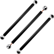 Pack of 3 Steel Lamp Post Cross Arm Bar Handle Replacement, Ladder Rest Black 