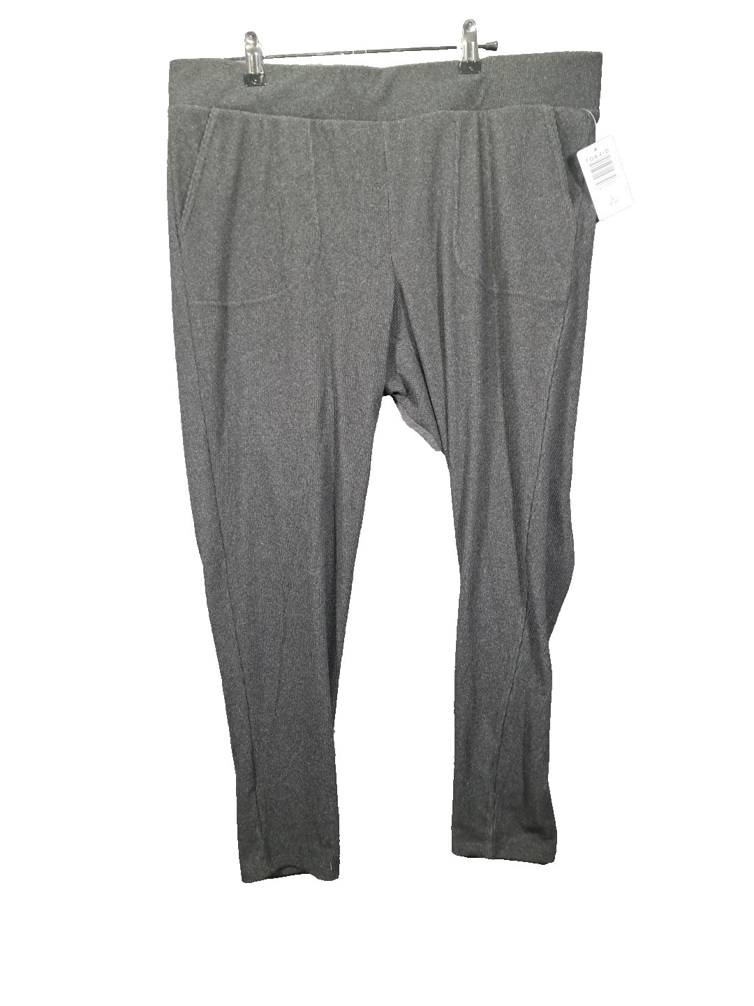 Torrid Charcoal Gray Brushed Rib Pocket Leggings Plus Size 2X 18-20 41170013 NEW