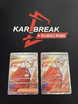TCG Pokemon Prismatic Evolutions  Atticus(2X) 134/131 - Full Art Trainer *2