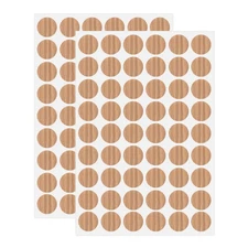 2 Sheets Screw Hole Stickers 21mm 54 in 1 Self-Adhesive Stickers, Bone