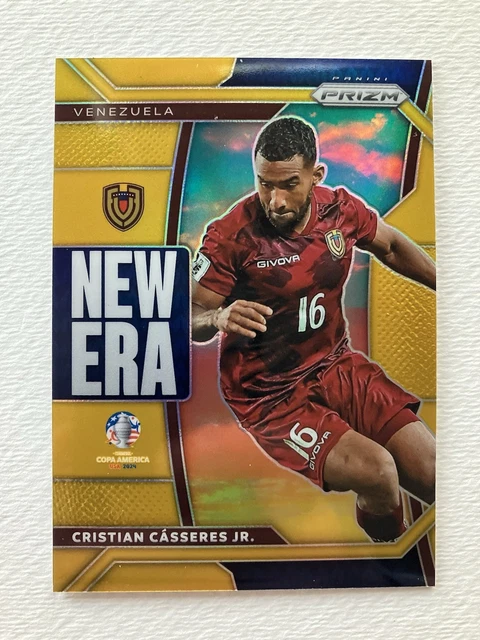 2024 Prizm Copa America CRISTIAN CASSERES JR New Era Gold /10 #18 Venezuela SP