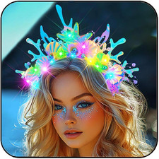 Light up Shell Headband Glowing Mermaid Standard, Colorful