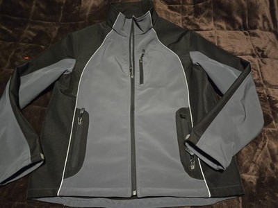Dutch Harbor Gear All Weather Gray and Black Zip-Up Jacket Men's LARGE