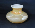 Vintage Peach Luster Opalescent Milk Glass 5 1/4" Student Lamp Shade Globe Table