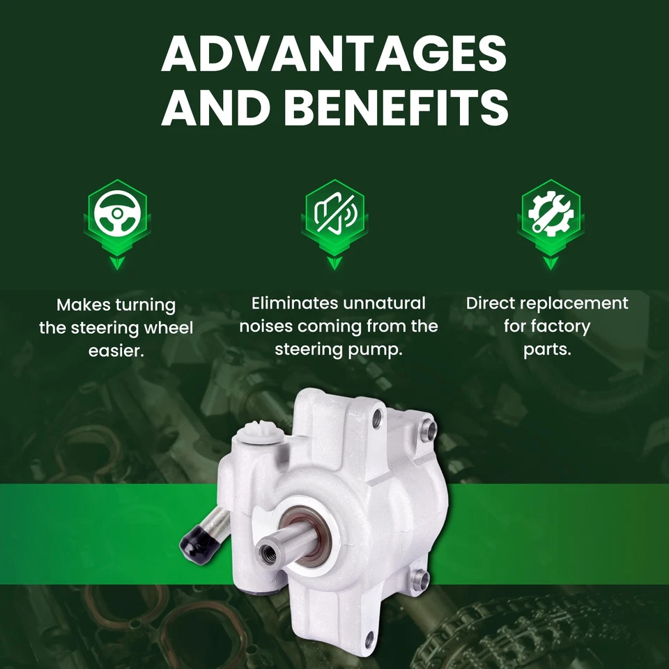 Bomba de dirección asistida apta para Ford E-150 F-250 E-350 F-450 E-550 Econoline Super Duty Foto 3 de 4