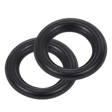 2 Pcs 1.25 Inch Rubber Speaker Edge Surround Rings 24x44mm IDxOD Black