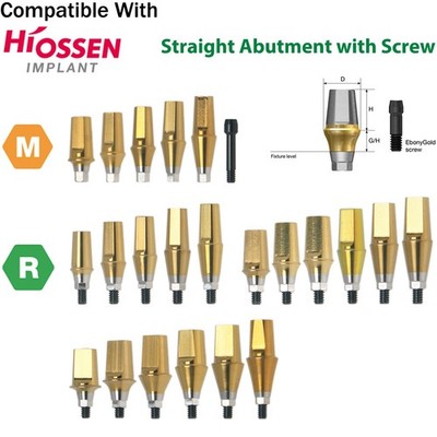 Titanium Straight Transfer Abutment Compatible with Osstem Hiossen Mini/Regular