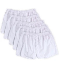 5-Pack Fruit of the Loom Men's Tag-Free Boxer Underwear Short Woven Sz S No Tag