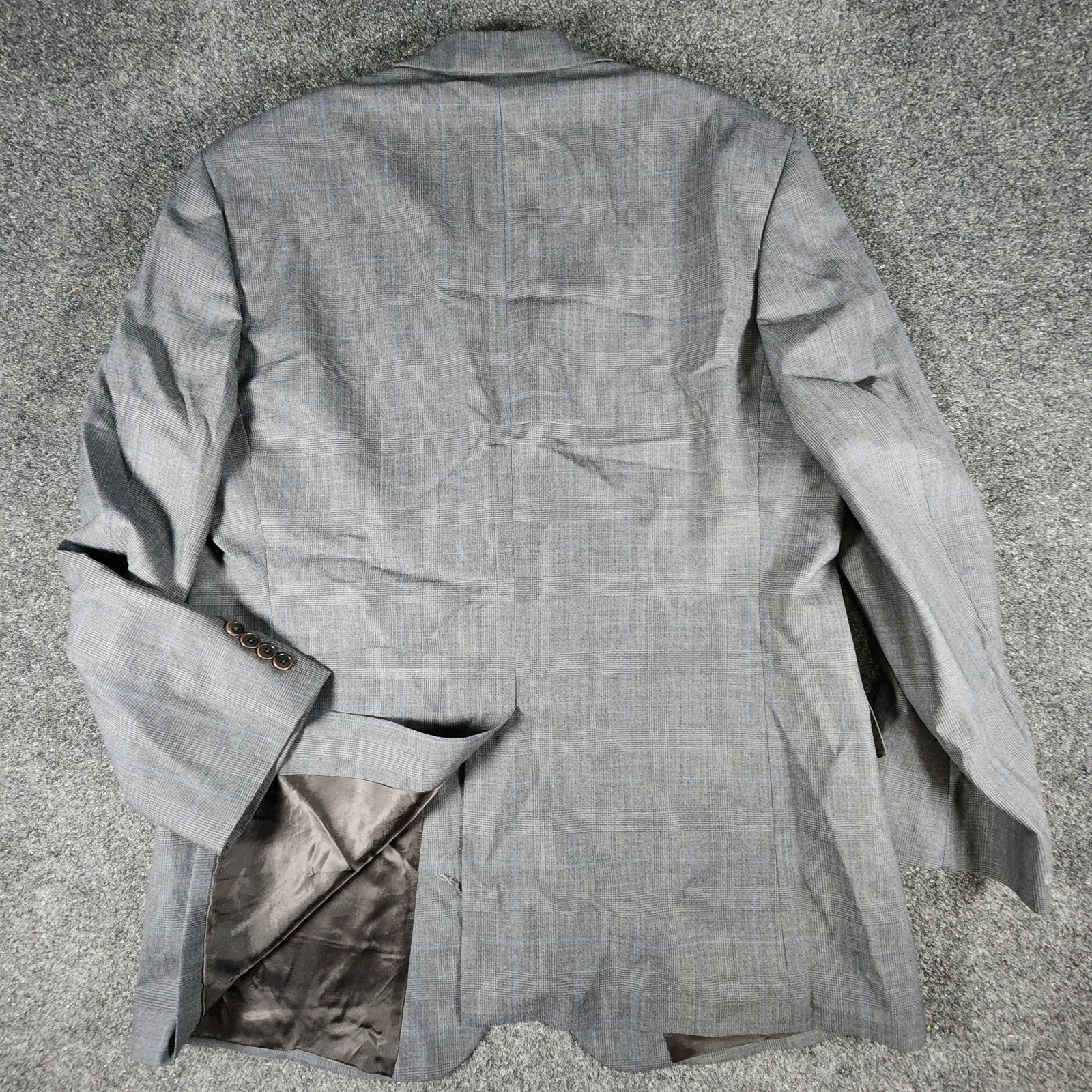 Brooks Bothers Men’s 346 Stretch Blazer 44R Wool Gray Glen Plaid Sport Coat thumbnail 6