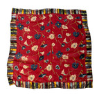 Laura Ashley 100% Silk Floral Print Square Scarf Women's Multicolor Everyday
