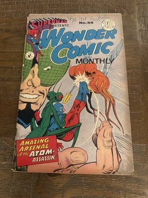 SUPERMAN Presents Wonder Comic Monthly , no 34 1968  , Australian The Atom Etc