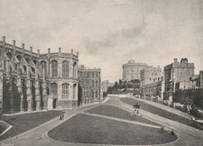 Windsor Castle. The Lower Ward, with St. George's Chapel. Berkshire 1896 print