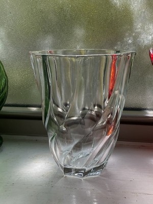 Vintage French LUMINARC Glass Vase, Flower Vase, 1970's , Made In France