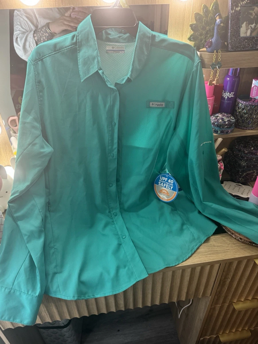 Columbia Chemise à manches longues Tamiami II pour femme, pierre, taille S