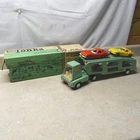 Vintage Tonka Mini Semi Truck Car Carrier + Box, 2 Corvette Cars, No. 96