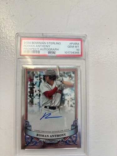 2024 Bowman Sterling Prospect Roman Anthony PSA 10 ( Crack On The Slab)