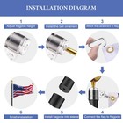 Yescom EZ GO 30' Telescopic Flag Pole Kit Solar Light US Flag Eagle Topper Black — photo 5